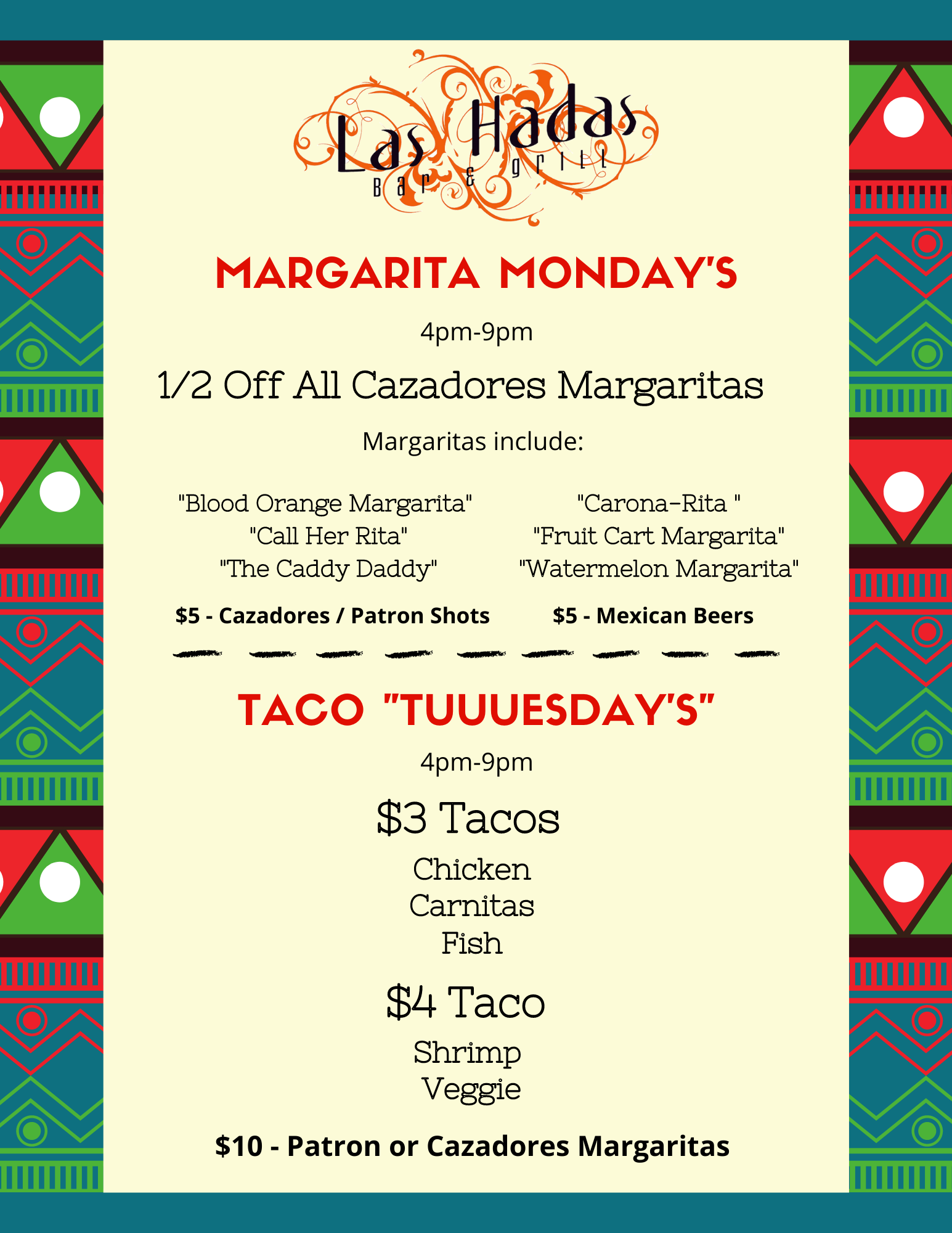 Weekly Specials